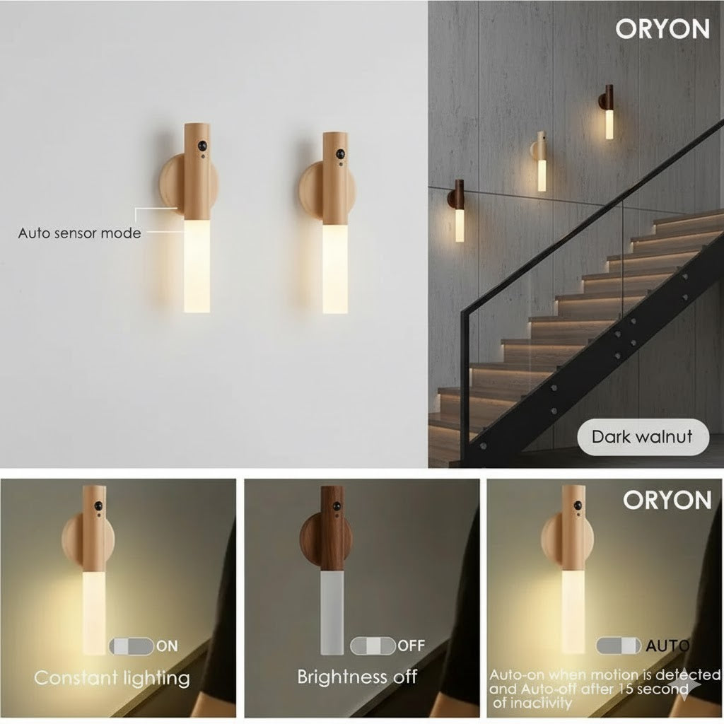 Smart Motion Sensor Night Light LED Illuminate Your Space with ORYON Wall Lights