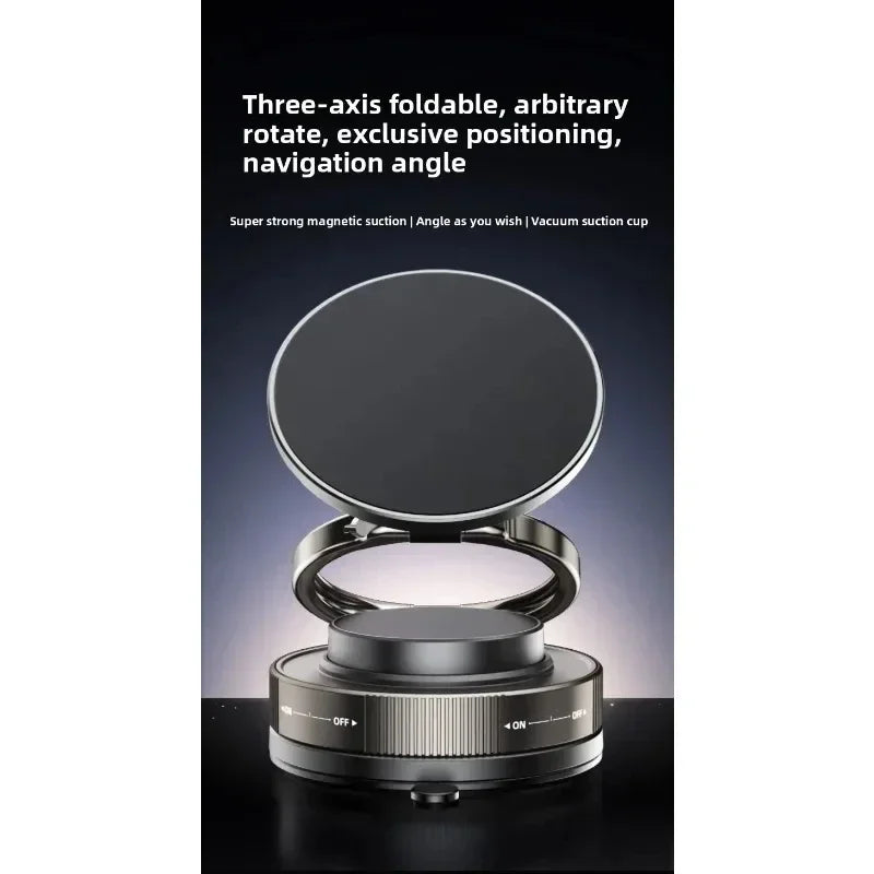 T30 Vacuum Magnetic Phone Holder Stand, for Magsafe Suction Cup Phone MountAdjustable Swivel Lock, for Your Car/Gym/Mirror