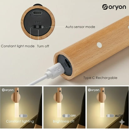 Smart Motion Sensor Night Light LED Illuminate Your Space with ORYON Wall Lights